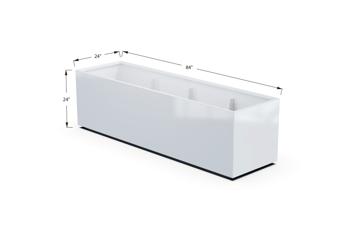 30% OFF Aluminum Rectangular Planter – 84" x 18" x 24"