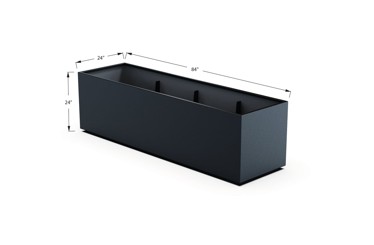 30% OFF Aluminum Rectangular Planter – 84" x 18" x 24"