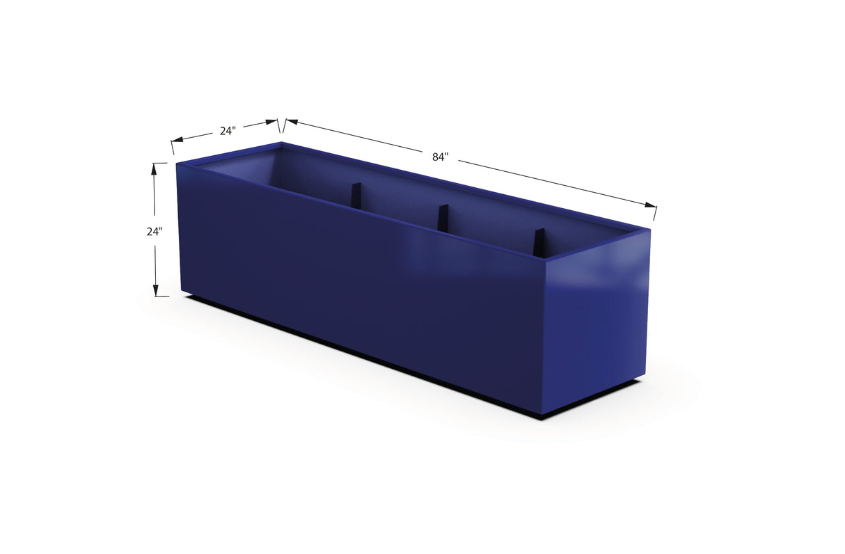 30% OFF Aluminum Rectangular Planter – 84" x 18" x 24"