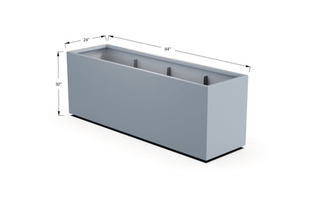 Aluminum Rectangular Planter – 30" Height - Plantercraft