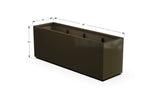 Aluminum Rectangular Planter – 30" H - Plantercraft