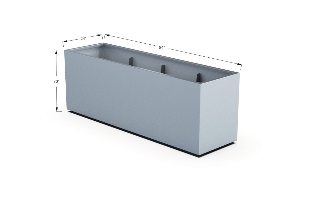 Aluminum Rectangular Planter – 30" Height - Plantercraft