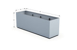 Aluminum Rectangular Planter – 30" Height - Plantercraft