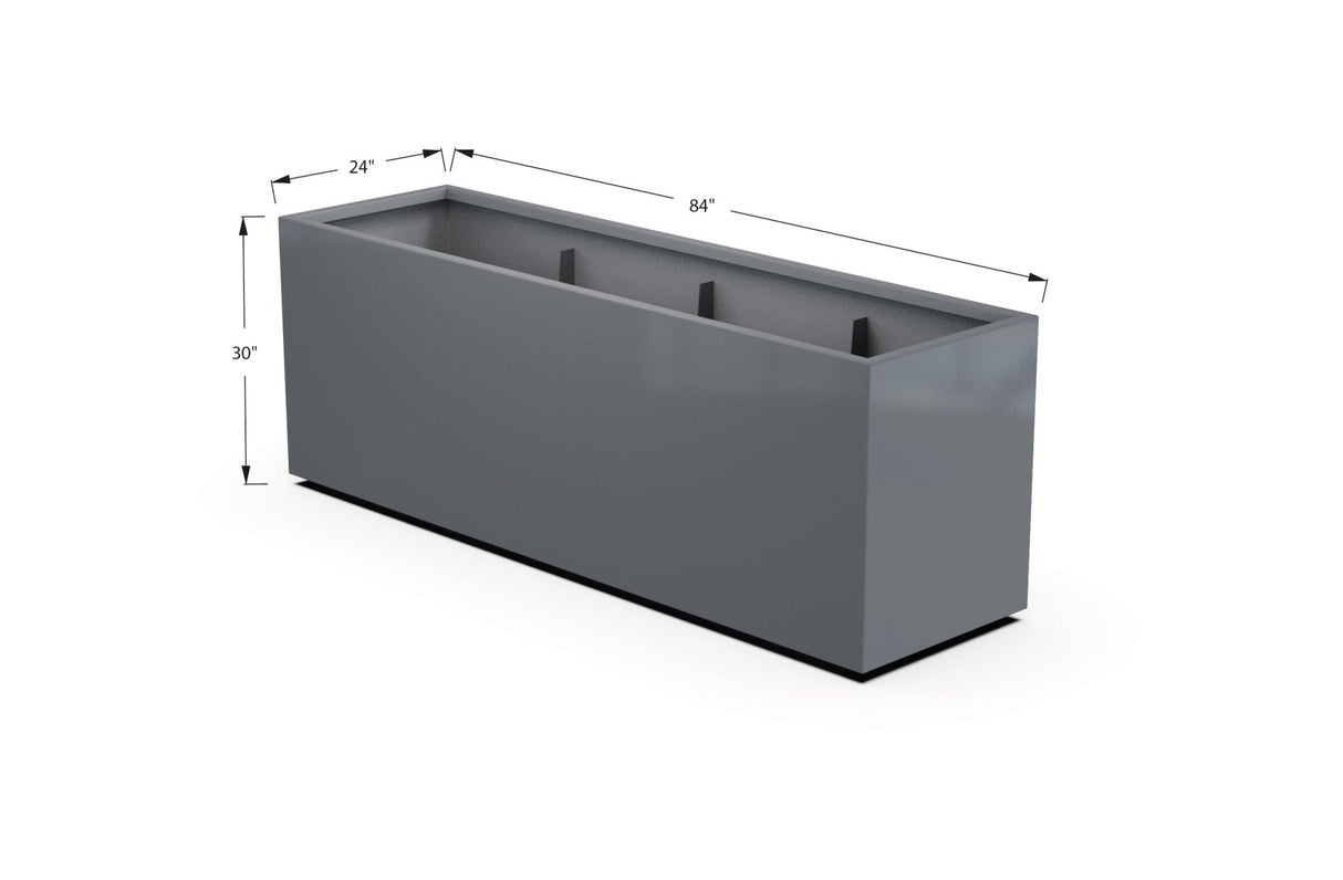Aluminum Rectangular Planter – 30" Height - Plantercraft