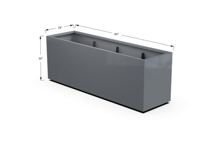 Aluminum Rectangular Planter – 30" Height - Plantercraft