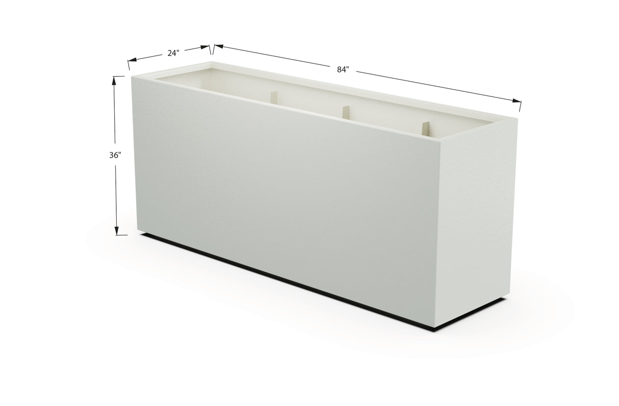 Aluminum Rectangular Planter – 36" H