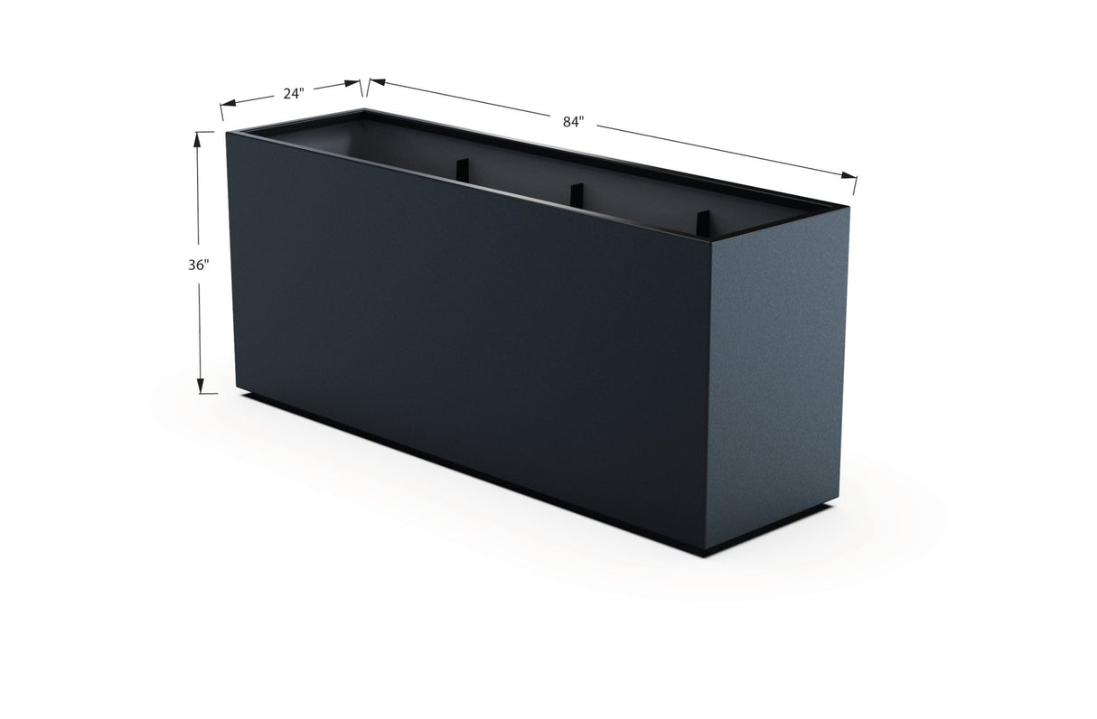 Aluminum Rectangular Planter – 36" H - Plantercraft