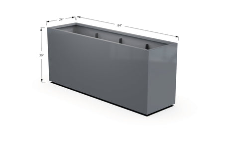 Aluminum Rectangular Planter – 36" Height - Plantercraft