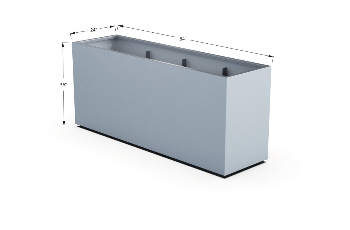 Aluminum Rectangular Planter – 36" Height - Plantercraft