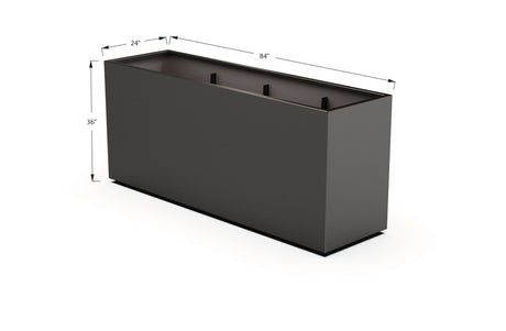 Aluminum Rectangular Planter – 36" Height - Plantercraft