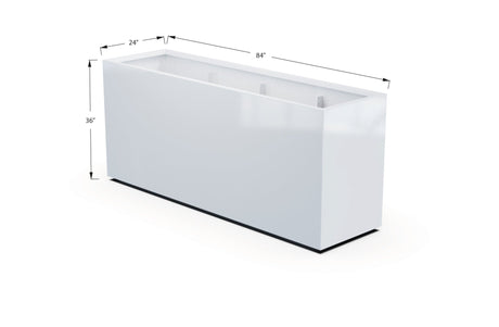 Aluminum Rectangular Planter – 36" Height - Plantercraft