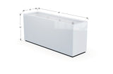 Aluminum Rectangular Planter – 36" H