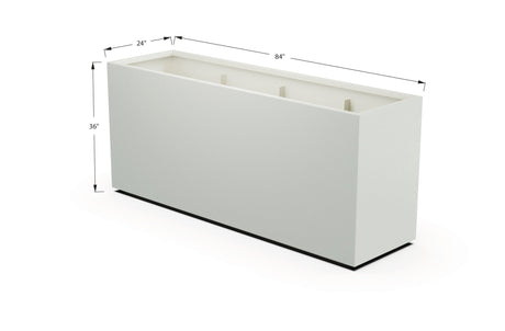 Aluminum Rectangular Planter – 36" Height - Plantercraft