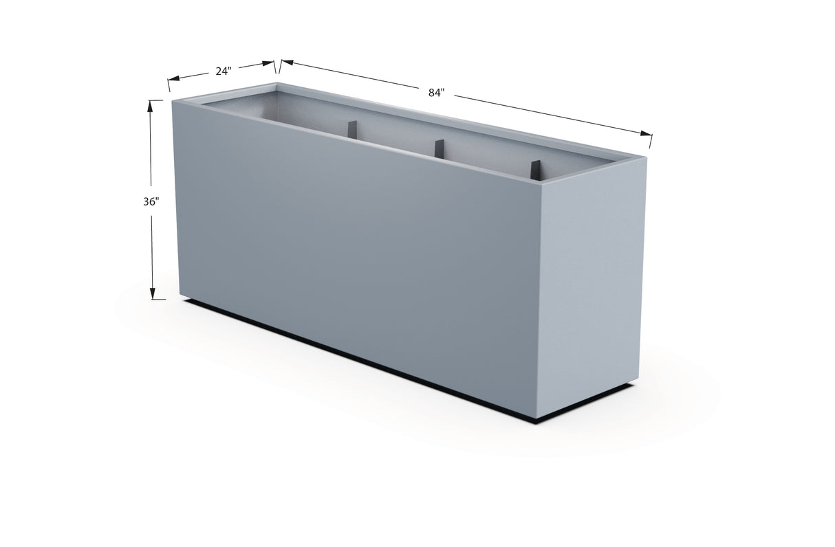 Aluminum Rectangular Planter – 36" H
