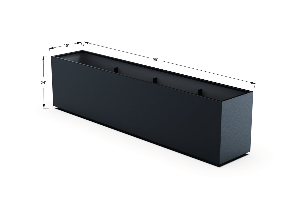 30% OFF Aluminum Rectangular Planter – 84" x 18" x 24"