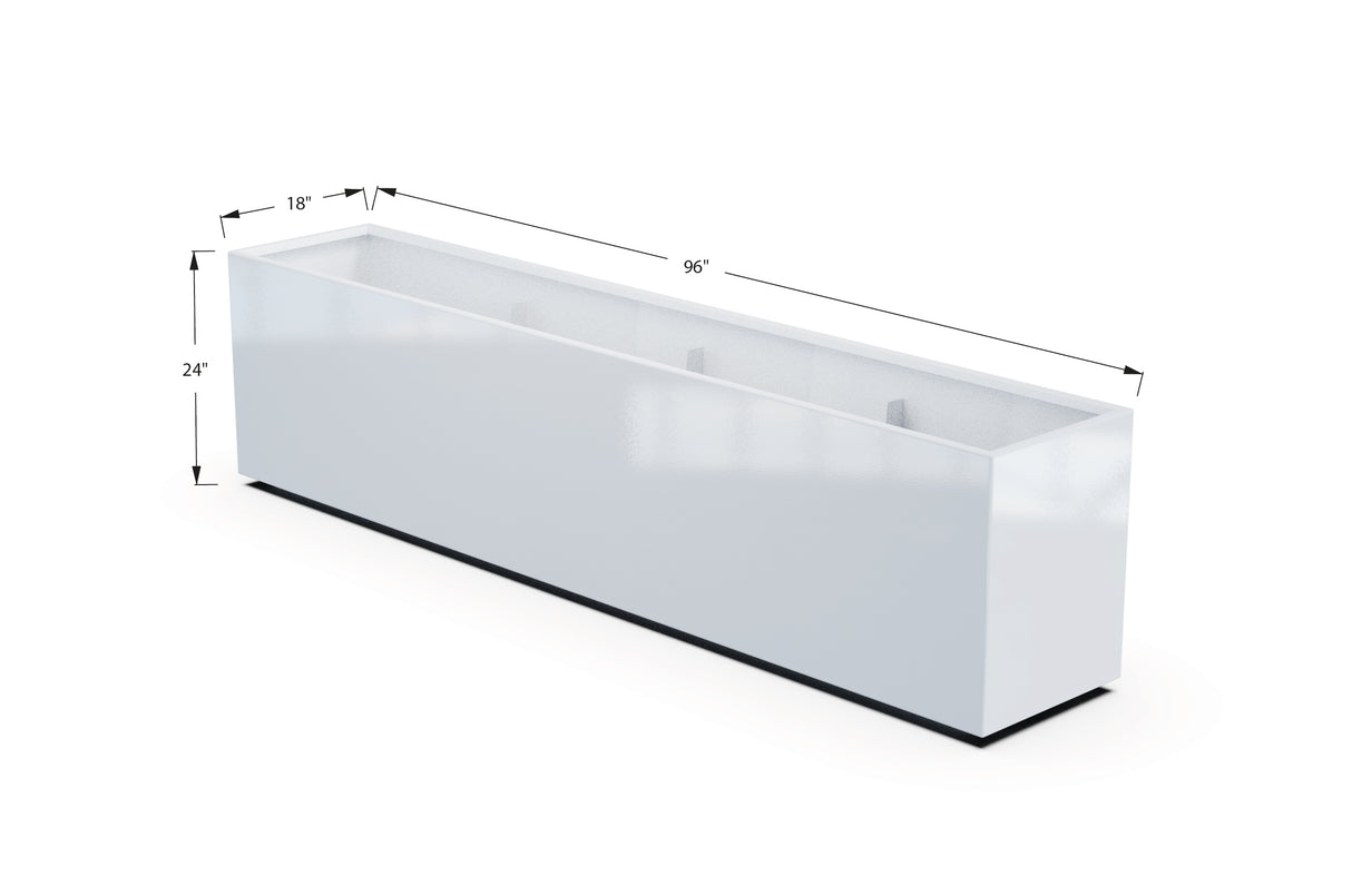 30% OFF Aluminum Rectangular Planter – 84" x 18" x 24"