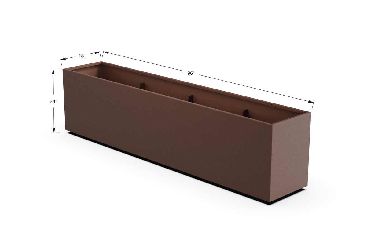 30% OFF Aluminum Rectangular Planter – 84" x 18" x 24"