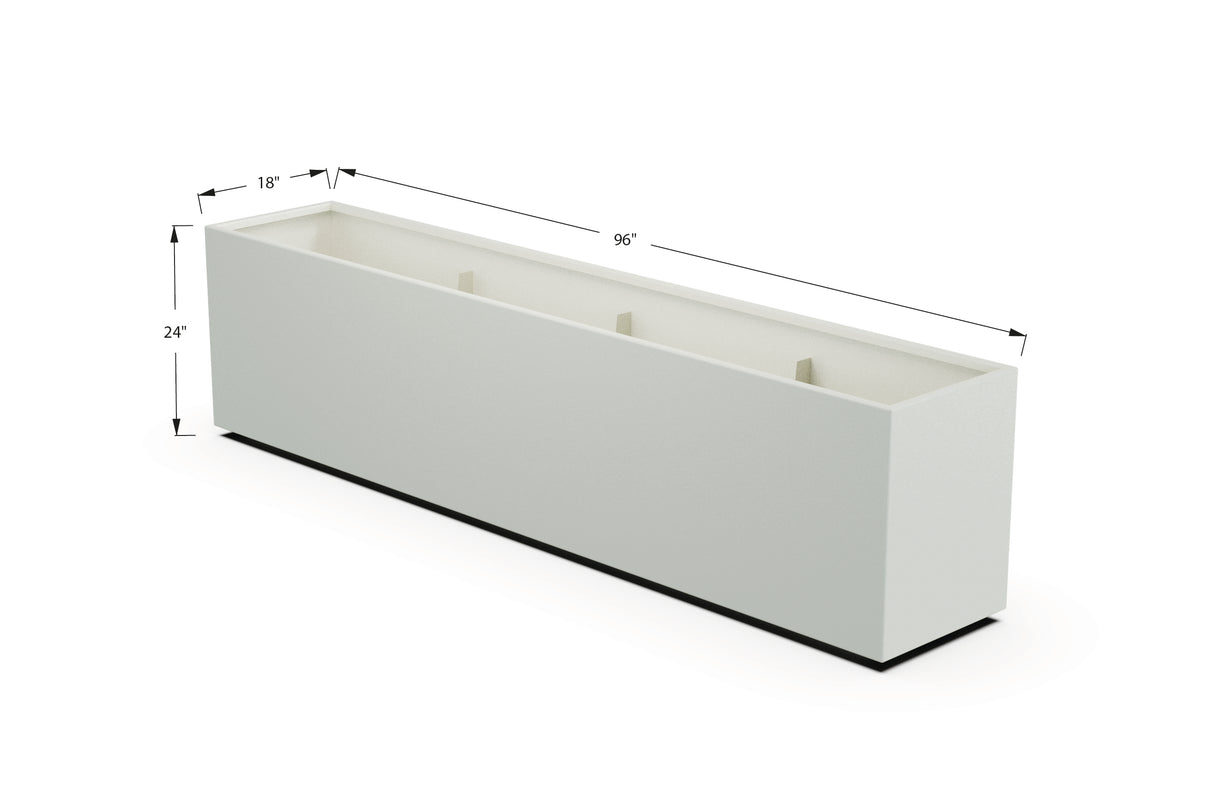 30% OFF Aluminum Rectangular Planter – 84" x 18" x 24"