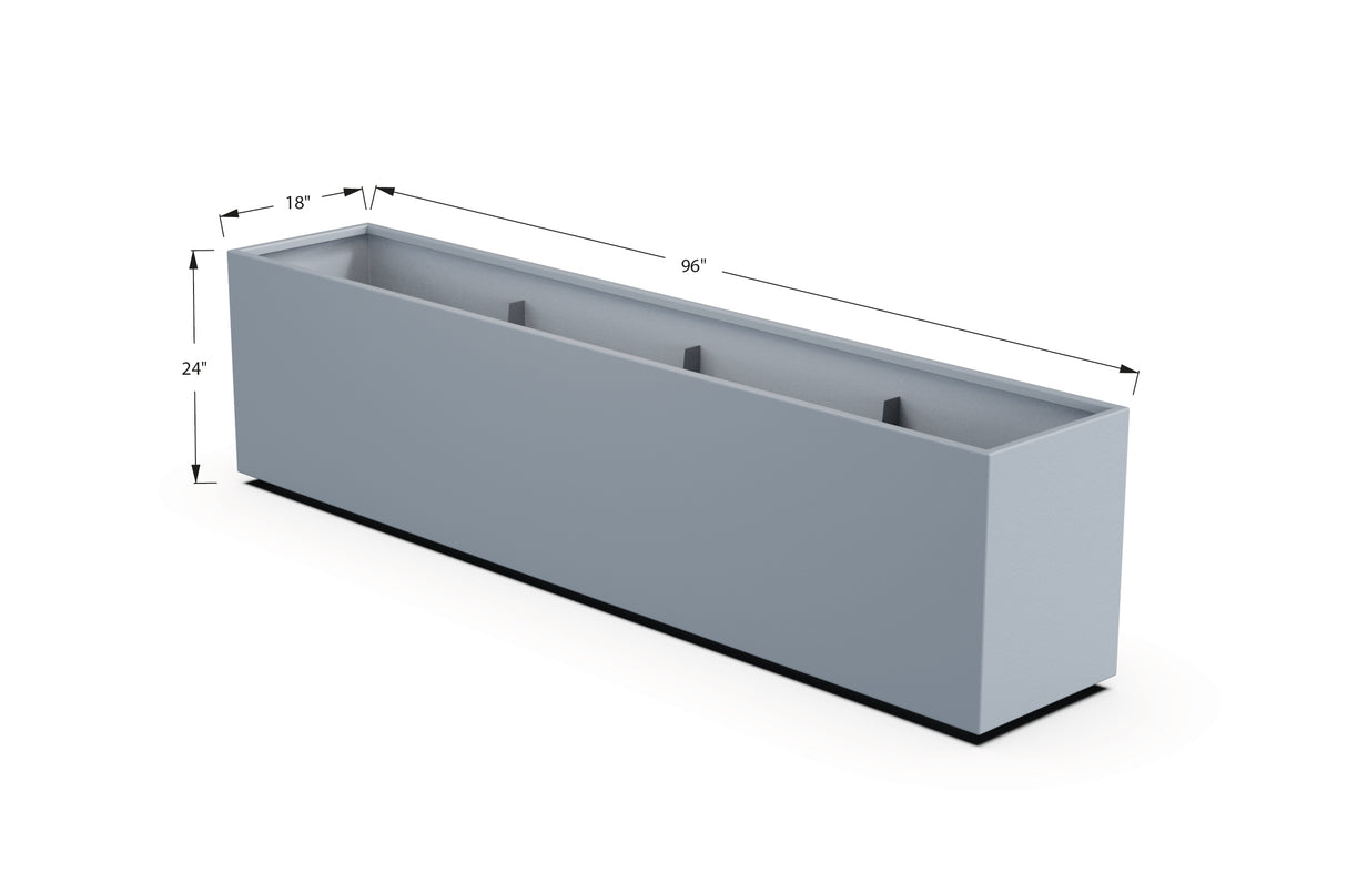 30% OFF Aluminum Rectangular Planter – 84" x 18" x 24"