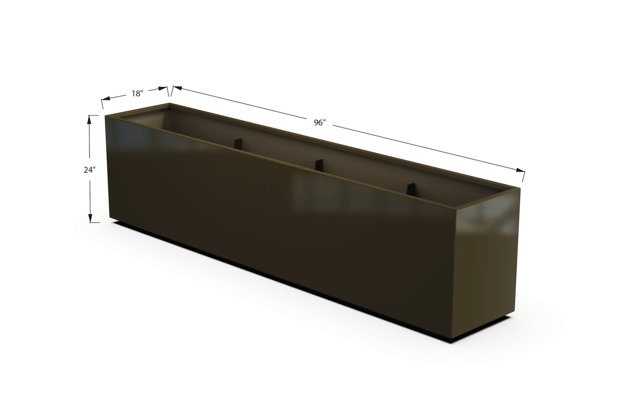 30% OFF Aluminum Rectangular Planter – 84" x 18" x 24"