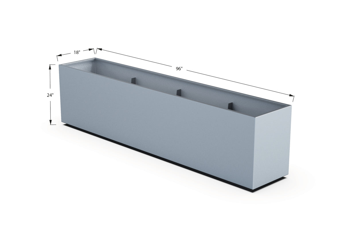 30% OFF Aluminum Rectangular Planter – 84" x 18" x 24"