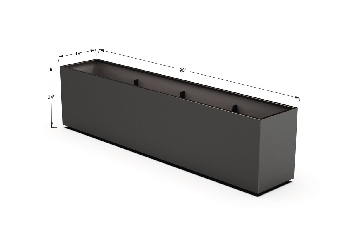 30% OFF Aluminum Rectangular Planter – 84" x 18" x 24"