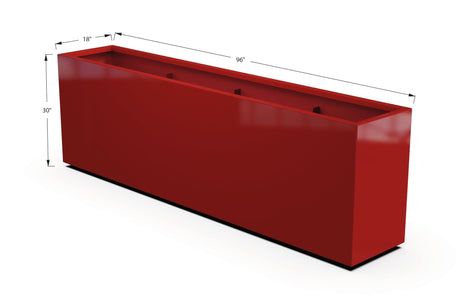 Aluminum Rectangular Planter – 30" H - Plantercraft