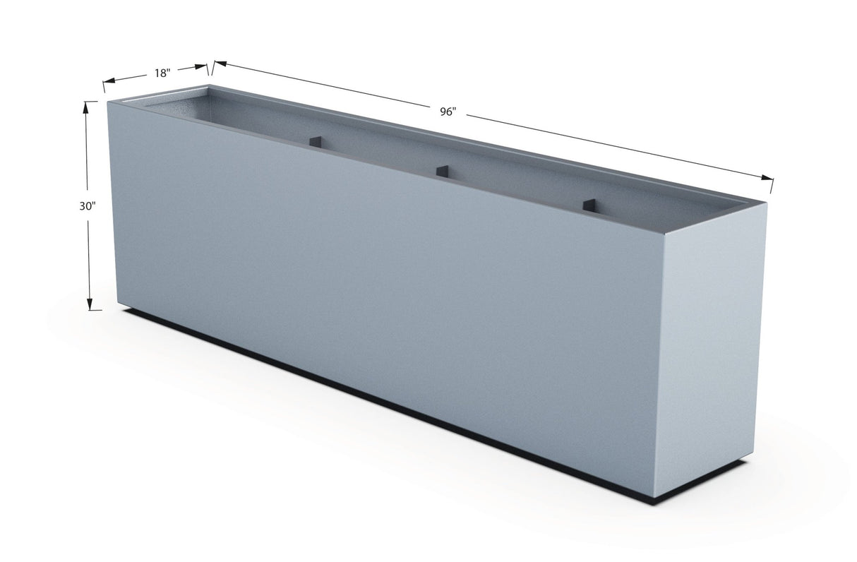 Aluminum Rectangular Planter – 30" H - Plantercraft