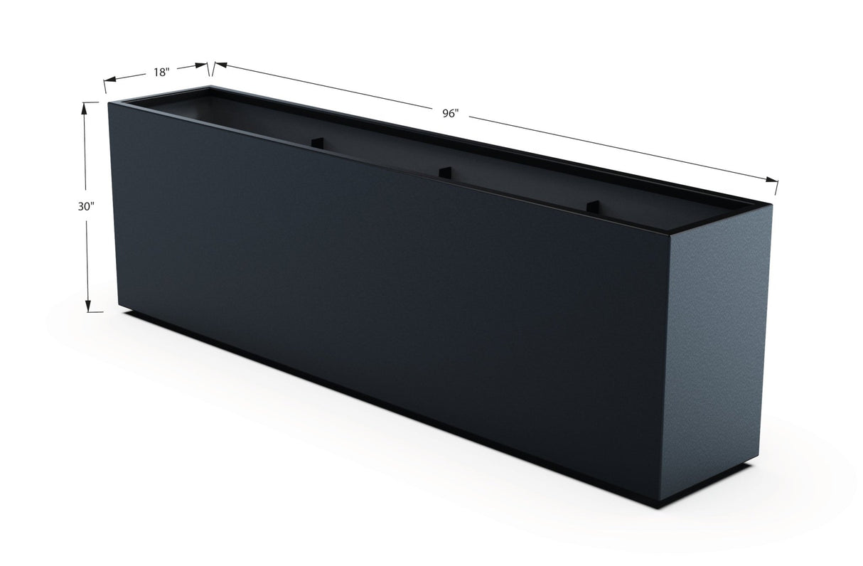 Aluminum Rectangular Planter – 30" Height - Plantercraft