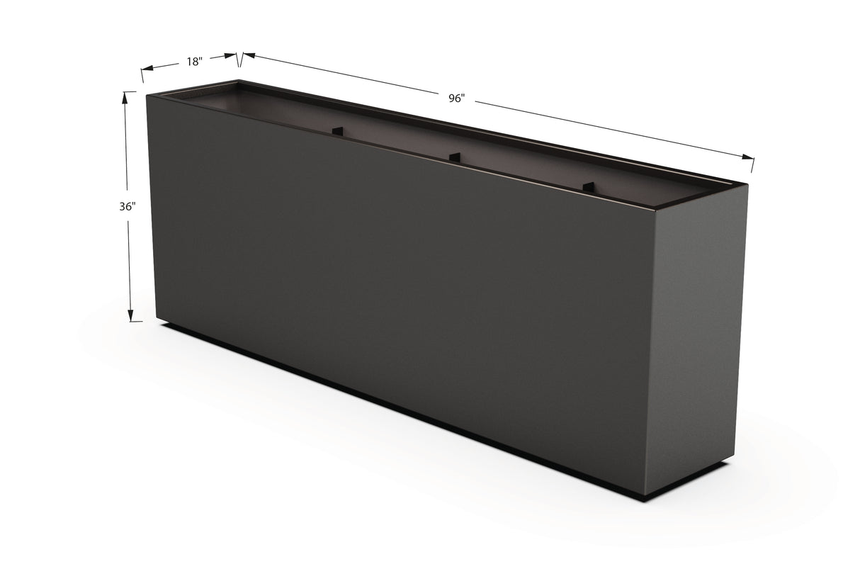 Aluminum Rectangular Planter – 36" H