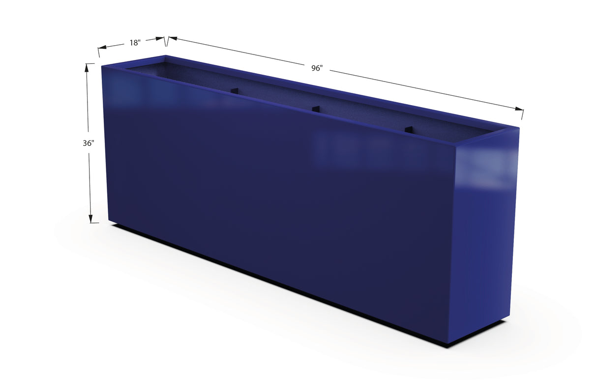 Aluminum Rectangular Planter – 36" H