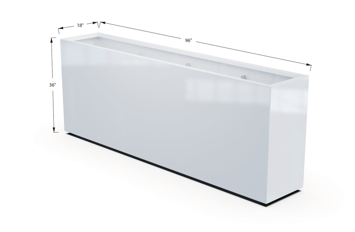 Aluminum Rectangular Planter – 36" H