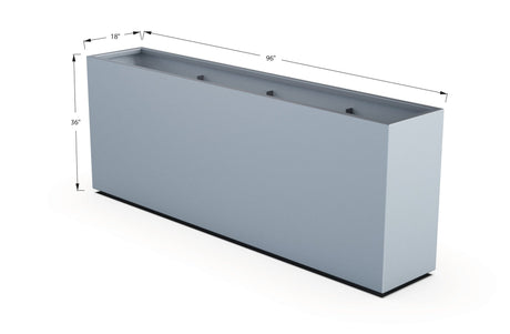 Aluminum Rectangular Planter – 36" Height - Plantercraft