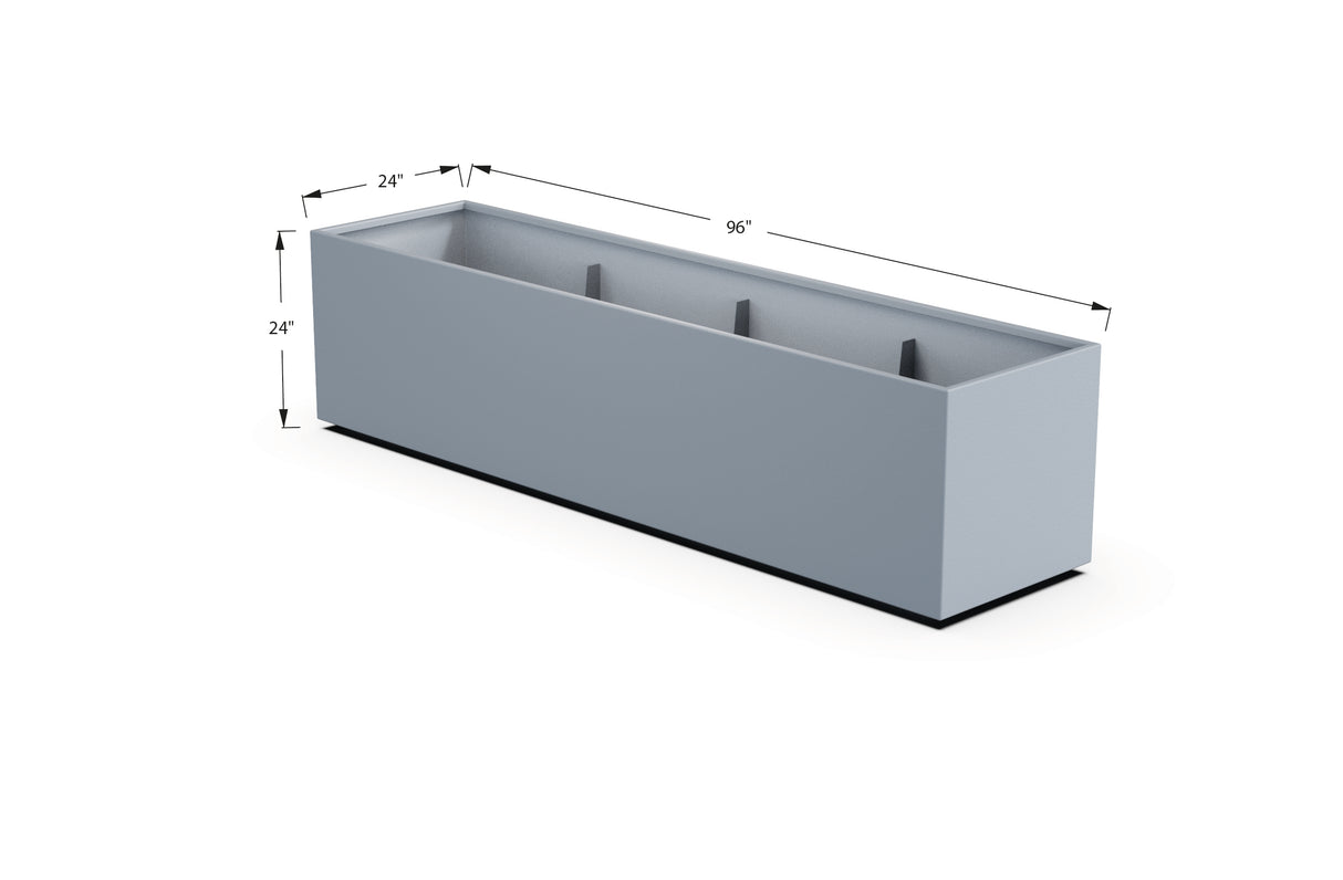30% OFF Aluminum Rectangular Planter – 84" x 18" x 24"