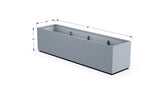 30% OFF Aluminum Rectangular Planter – 84" x 18" x 24"