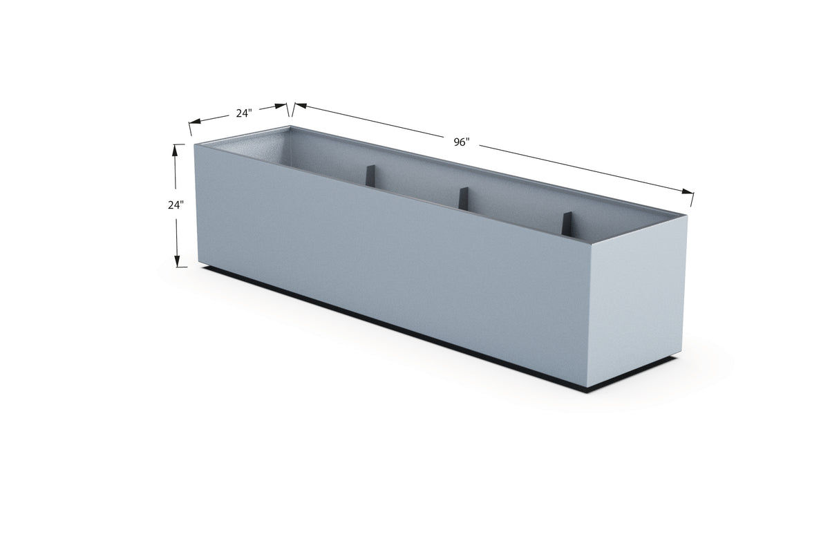 30% OFF Aluminum Rectangular Planter – 84" x 18" x 24"