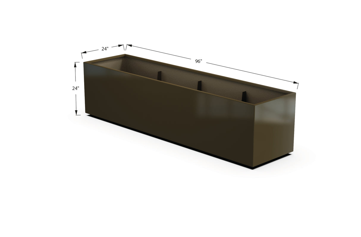 30% OFF Aluminum Rectangular Planter – 84" x 18" x 24"