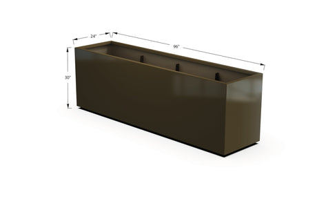 Aluminum Rectangular Planter – 30" Height - Plantercraft