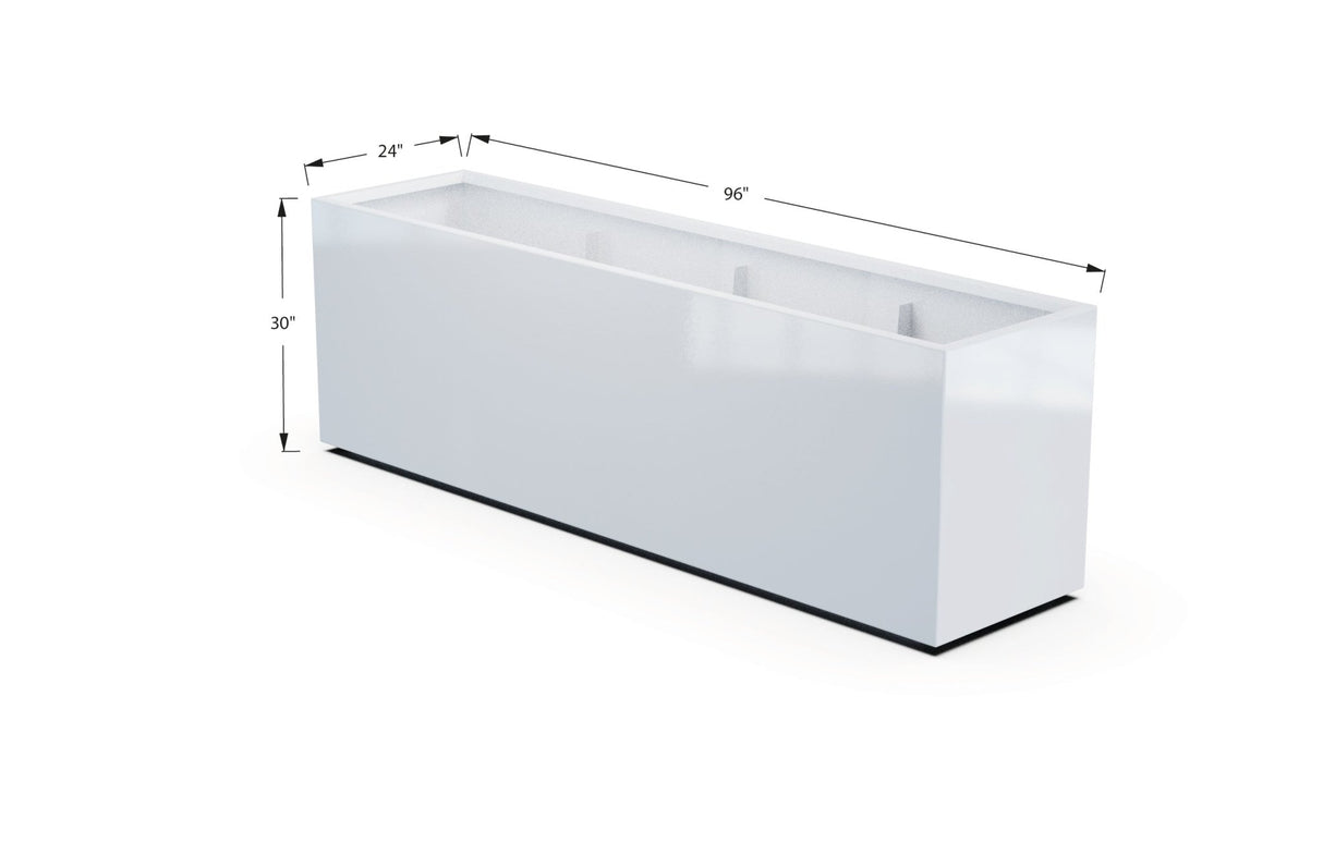 Aluminum Rectangular Planter – 30" Height - Plantercraft