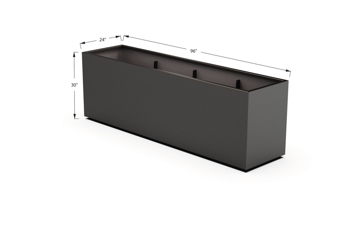 Aluminum Rectangular Planter – 30" Height - Plantercraft