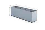 Aluminum Rectangular Planter – 30" Height - Plantercraft