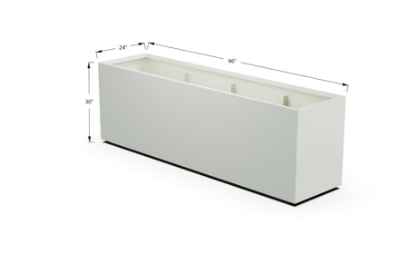 Aluminum Rectangular Planter – 30" Height - Plantercraft