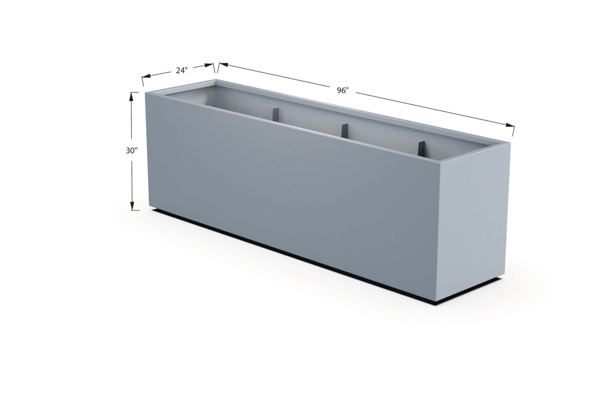 Aluminum Rectangular Planter – 30" Height - Plantercraft