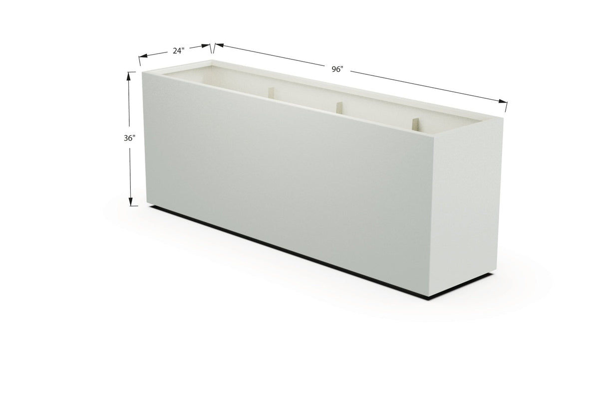 Aluminum Rectangular Planter – 36" Height - Plantercraft