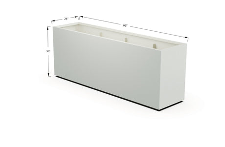 Aluminum Rectangular Planter – 36" Height - Plantercraft