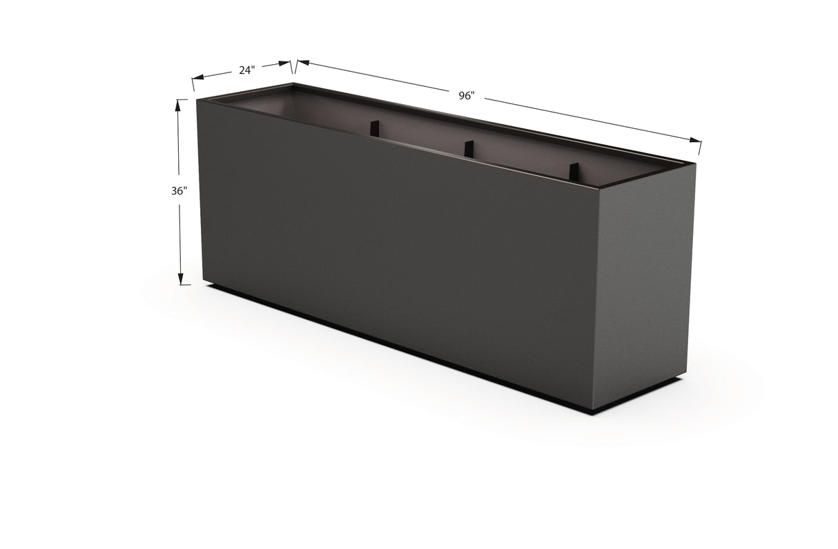 Aluminum Rectangular Planter – 36" H