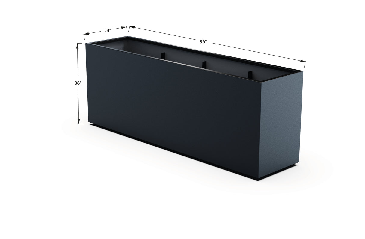 Aluminum Rectangular Planter – 36" H