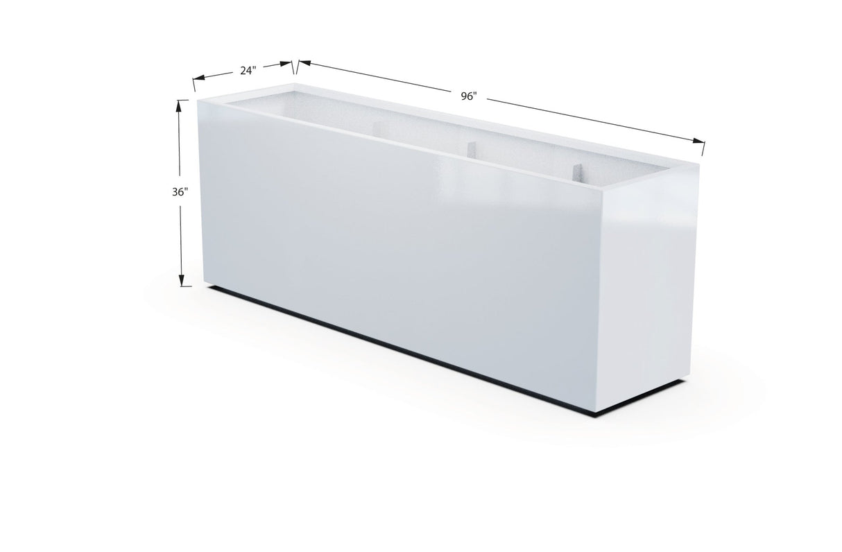 Aluminum Rectangular Planter – 36" Height - Plantercraft