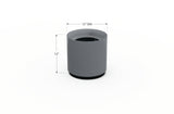 Aluminum Round Planter – 12" to 20" DIA