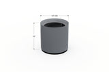 Aluminum Round Planter – 12" to 20" DIA